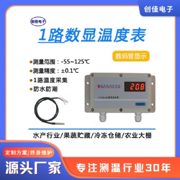 CYCW-2A數顯溫度表果蔬貯藏水產品冷藏倉庫化工**蔬菜養殖大棚高精測溫
