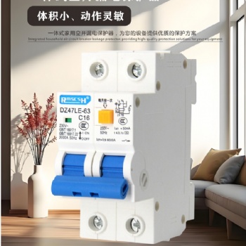 家用小體積漏電保護器DZ47LE-63/2P一體式漏電斷路器